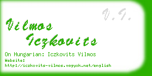 vilmos iczkovits business card